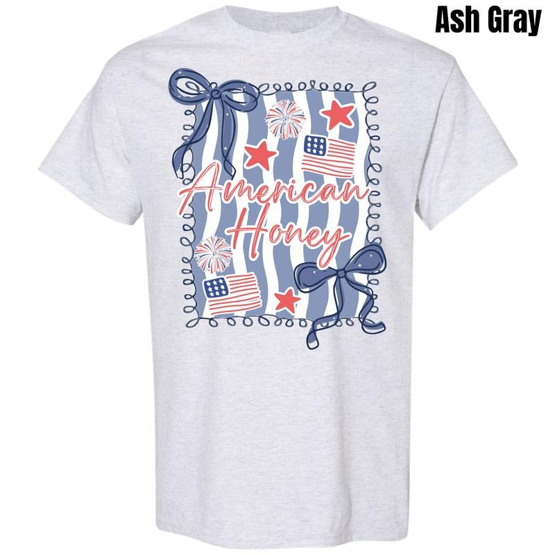 Striped American Honey Gildan Short Sleeve T-Shirt 'NLB' Hoodie, Sweatshirt | HypeDripTees.com