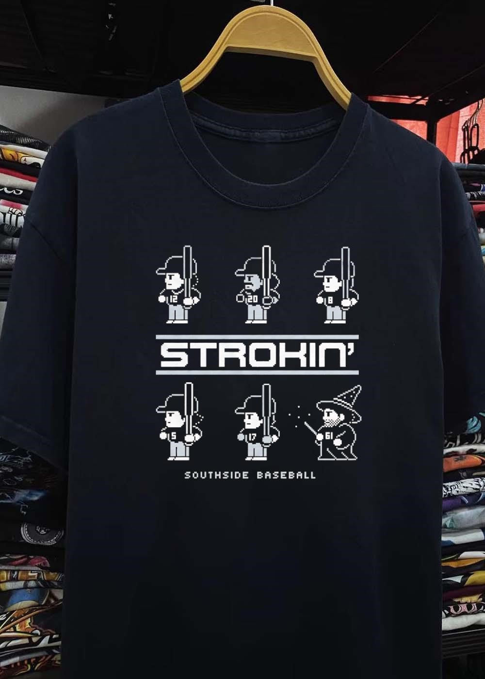 Strokin’ Southside Baseball Players and Wizard T-Shirt