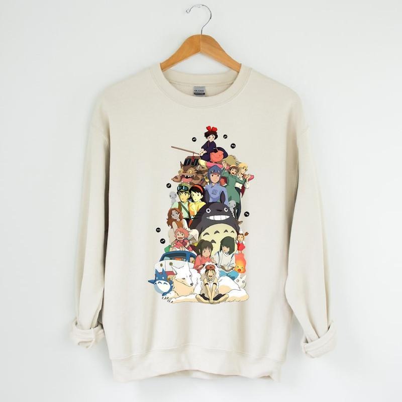 Studio Ghibli All Characters Crewneck Sweatshirt, Anime sweatshirt, Manga Sweatshirt T-Shirts, Hoodie | HypeDripTees.com
