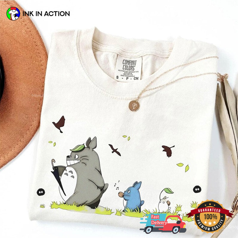 Studio Ghibli My Neighbor Totoro Walking Comfort Colors Shirt