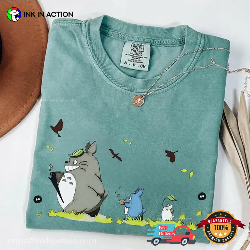 Studio Ghibli My Neighbor Totoro Walking Comfort Colors Shirt