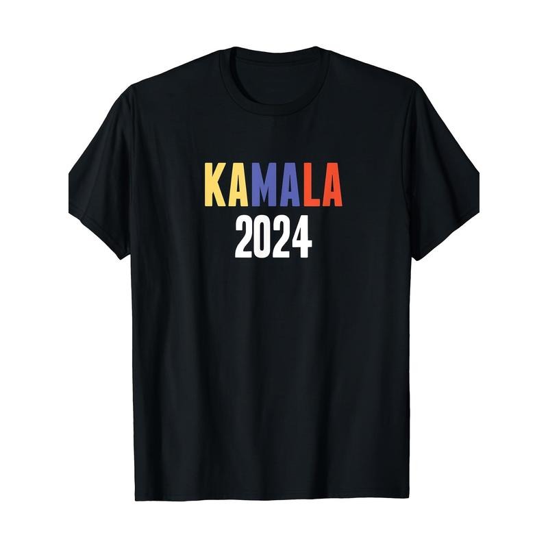 Stylish Black T - Shirt - "Kamala 2024" Colorful Political Campaign Print style 02 Hoodie, Sweatshirt | HypeDripTees.com