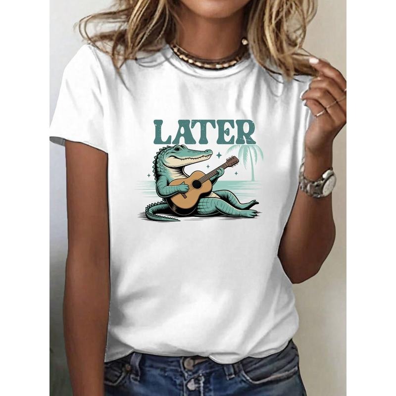 Stylish T - Shirt: Rock a Laid - back 'Later' Design with Tropical Flair Hoodie, Sweatshirt | HypeDripTees.com