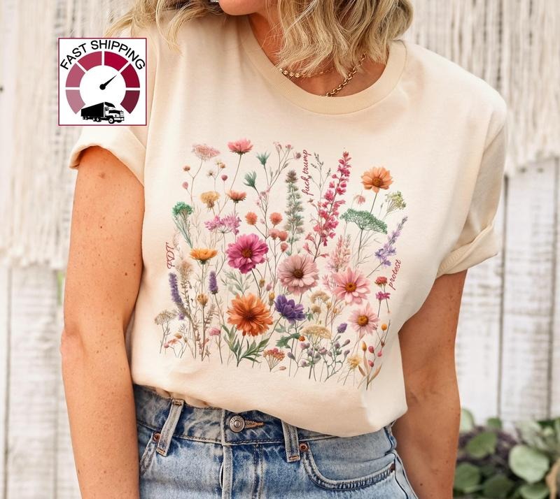 Subtle Floral Trump shirt,Trump Floral Shirt,Protest Trump tshirt,Resist Trump tee,FDT tshirt,Trump Apparel,Trump Outfit...