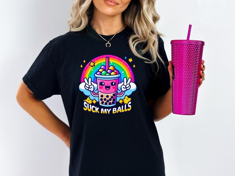 Suck My Balls Unisex Sizing Graphic T-Shirt for Women, Comfortable Sarcastic Shirt Hoodie, Sweatshirt | HypeDripTees.com