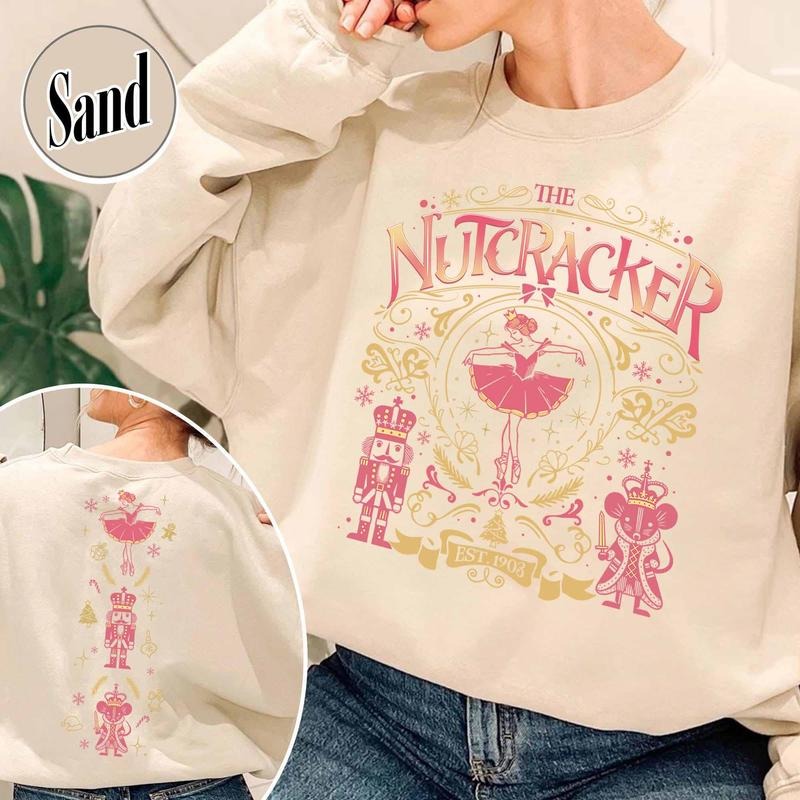 Sugar Plum Fairy Sweatshirt, Christmas Ballet Outfit, Funny Ballet Sweatshirt, Cottagecore Gift, Ballerina Doll,...