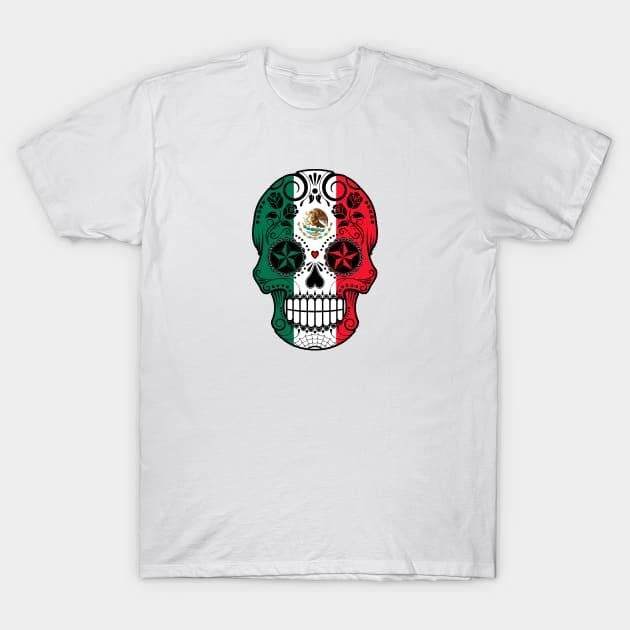 Sugar Skull with Roses and Flag of Mexico T-Shirt Hoodie, Sweatshirt | HypeDripTees.com