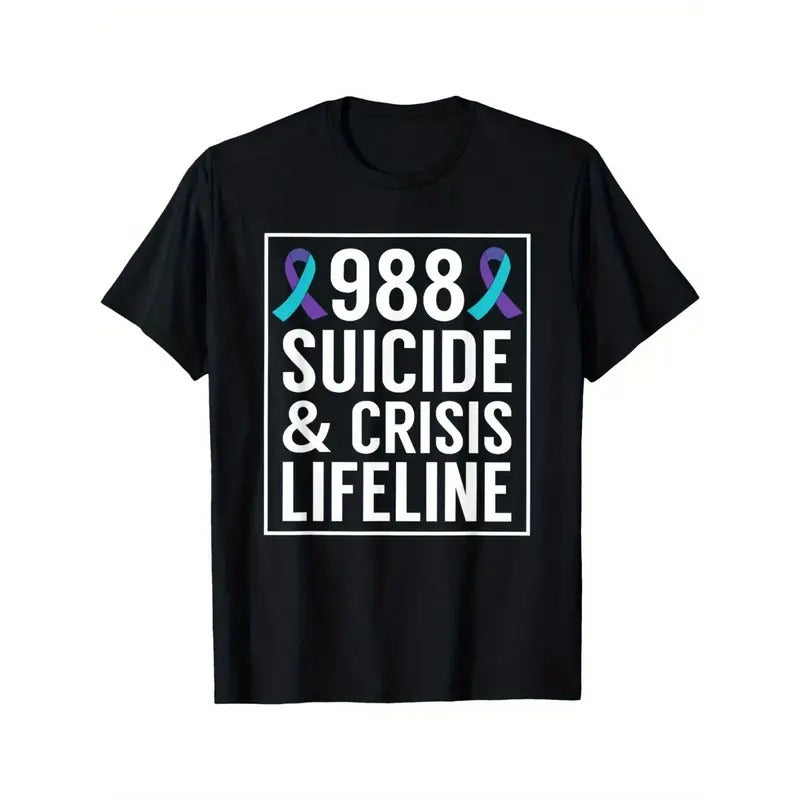 Suicide Awareness - 988 Shirt - Suicide Prevention 988 Shirt T-Shirt Made in USA Hoodie, Sweatshirt | HypeDripTees.com