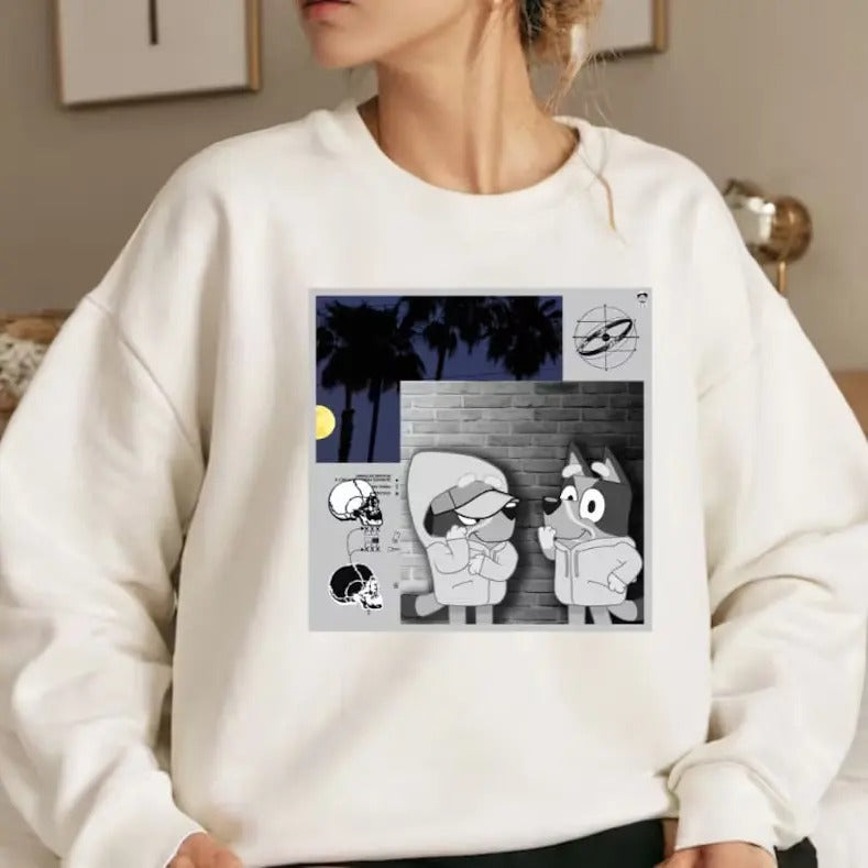 Suicide Boys Bluey Hoodie, Vintage Suicideboys Shirt Sweatshirt, SuicideBoys merch, Suicide Boys Now The Moon's Rising...