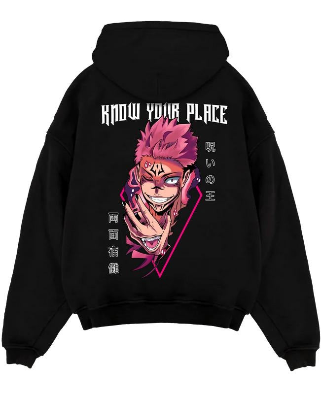 Sukuna X Know your place - Jujutsu Kaisen Hoodie T-shirt Hoodies & Sweatshirts | HypeDripTees.com