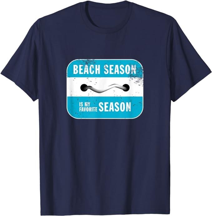 Summer Beach Badge Beach Season Favorite Season Vacation T-Shirt Casual Cotton Hoodie, Sweatshirt | HypeDripTees.com