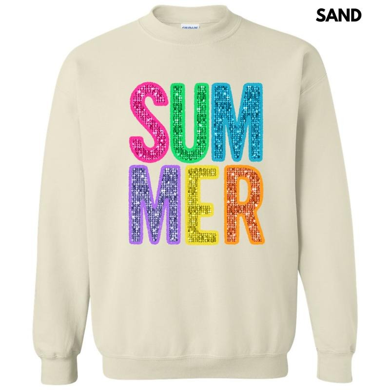 Summer Faux Sequin Sweatshirt 'NLB' T-Shirts, Hoodie | HypeDripTees.com