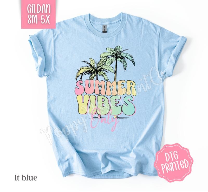 Summer Vibes Shirt Gildan, Oversized Graphic Women's Beach Tee, Swimsuit Cover Hoodie, Sweatshirt | HypeDripTees.com