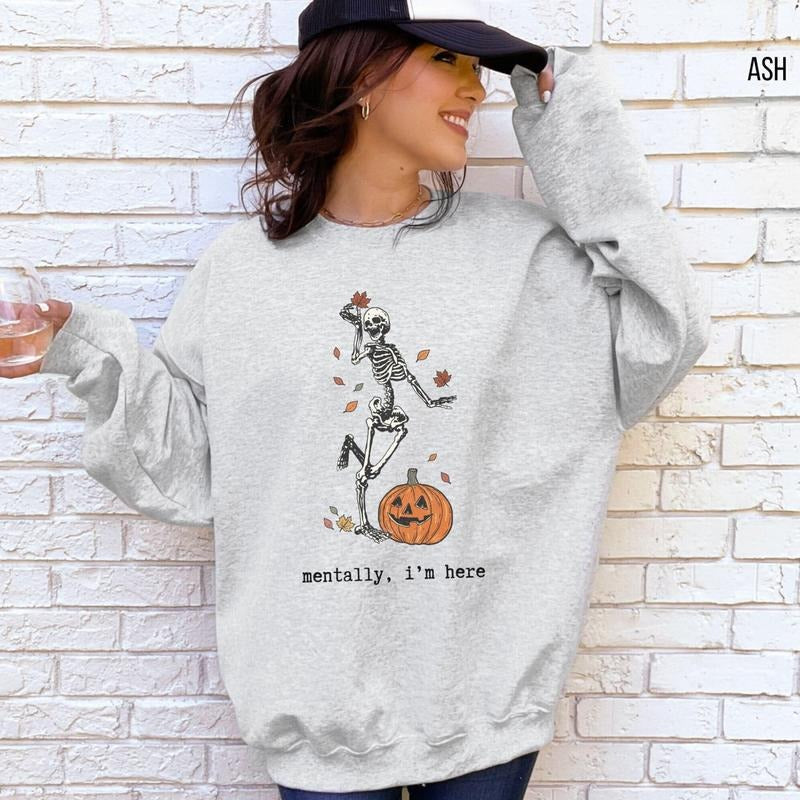 Summerween Sweatshirt, Skeleton Sweatshirt, Spooky T-shirt, Halloween Lover, Slasher Summer, October Hoodie