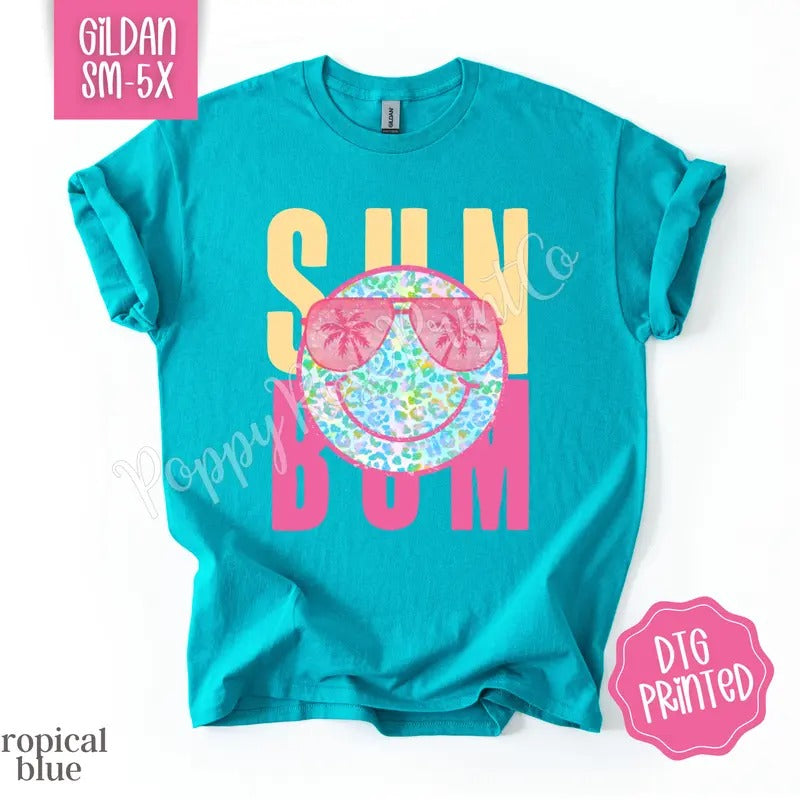 Sun Bum 2 Gildan Tshirt , Summer Tee, Cute Women's Shirt, Gift For Her Hoodie, Sweatshirt | HypeDripTees.com
