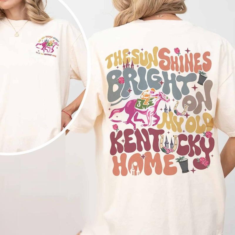 Sun Smiles on Kentucky Derby Comfort Colors Shirt, Derby Kentucky Horse Racing Shirt, My Old Kentucky Home T-shirt, KY...