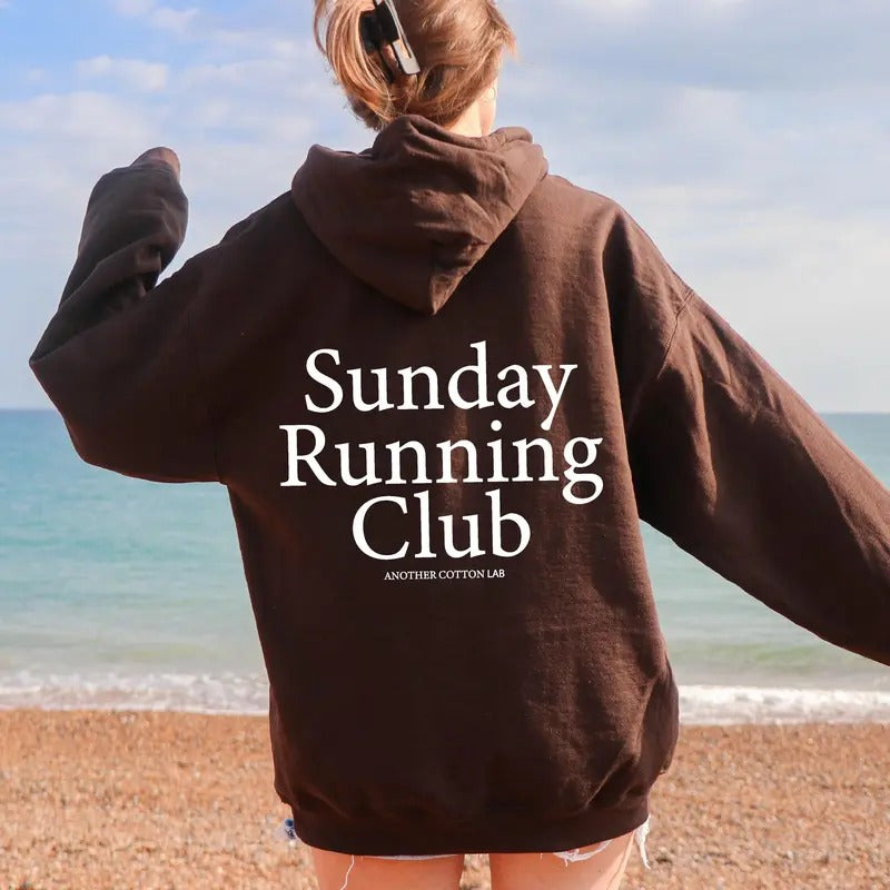 Sunday Running Club Hoodies, Wellness Running Club Runner Joggers Gymnastics Sweatshirt, Tennis Club Varsity Gym Sweater...