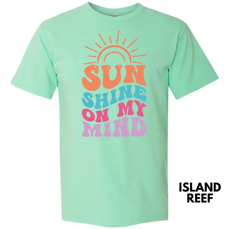 Sunshine On My Mind Comfort Colors T-Shirt 'NLB' Hoodie, Sweatshirt | HypeDripTees.com