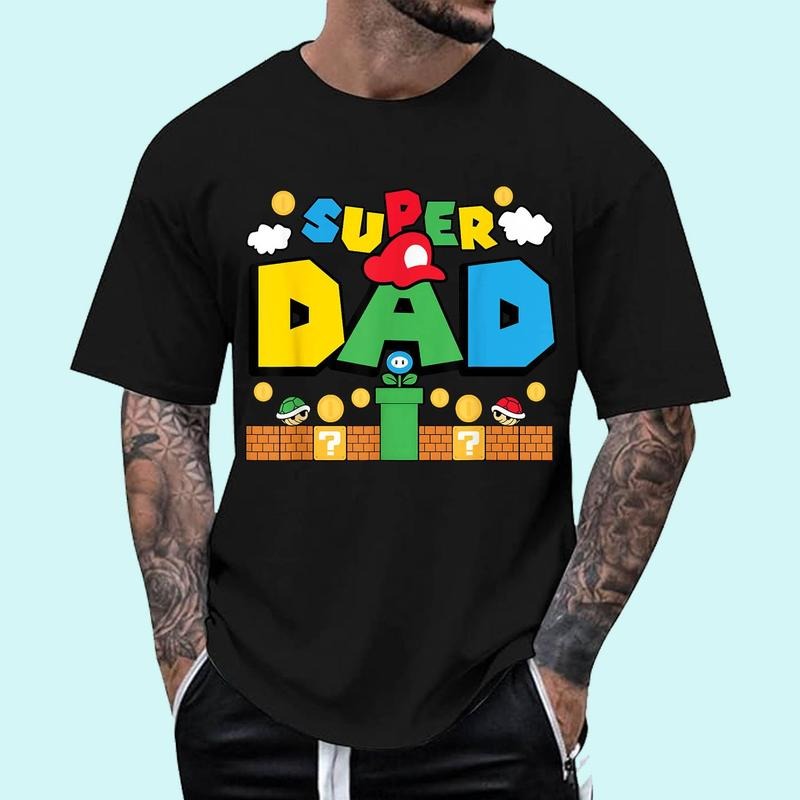 Super Gamer Dad Family Matching For Fathers Day Unisex T-Shirt, Cotton 100%, Top Trending Fashion Hoodie, Sweatshirt