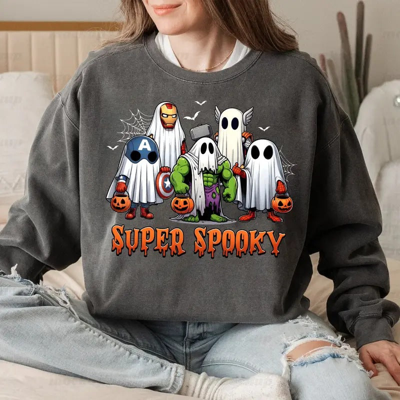 Super Spooky Shirt, Happy Halloween 2024 Hoodie, Sweatshirt | HypeDripTees.com