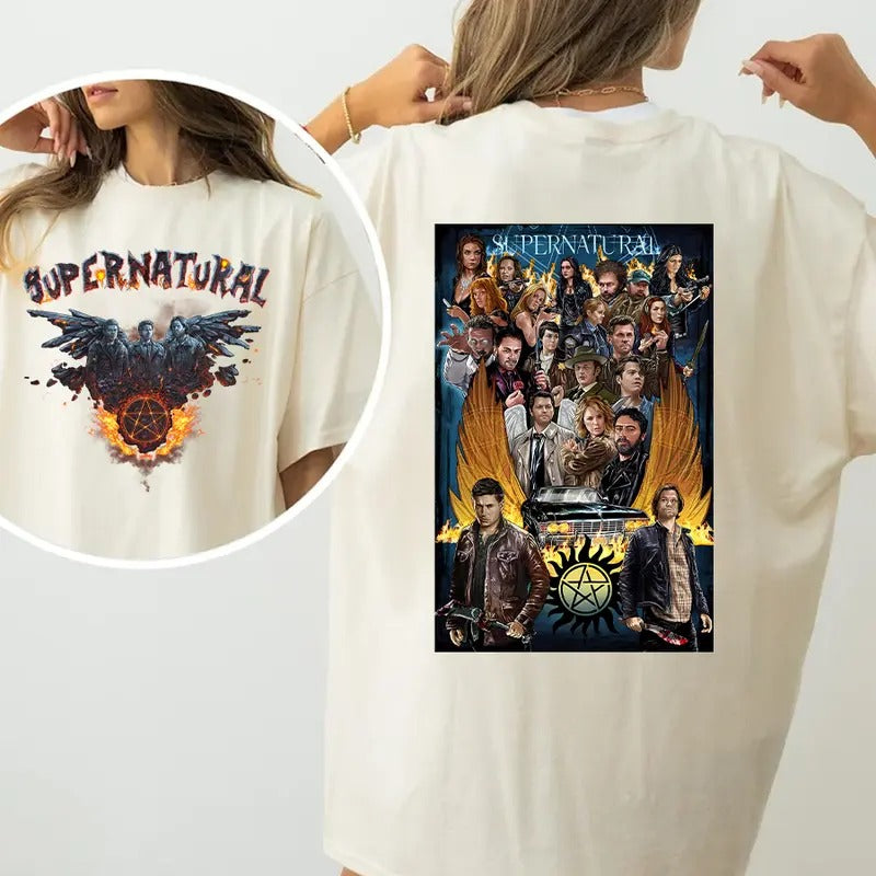 Supernatural T Shirt, Supernatural Vintage Shirt, Gift For Woman and Man Unisex T-Shirt Sweatshirt Hoodie | HypeDripTees.com