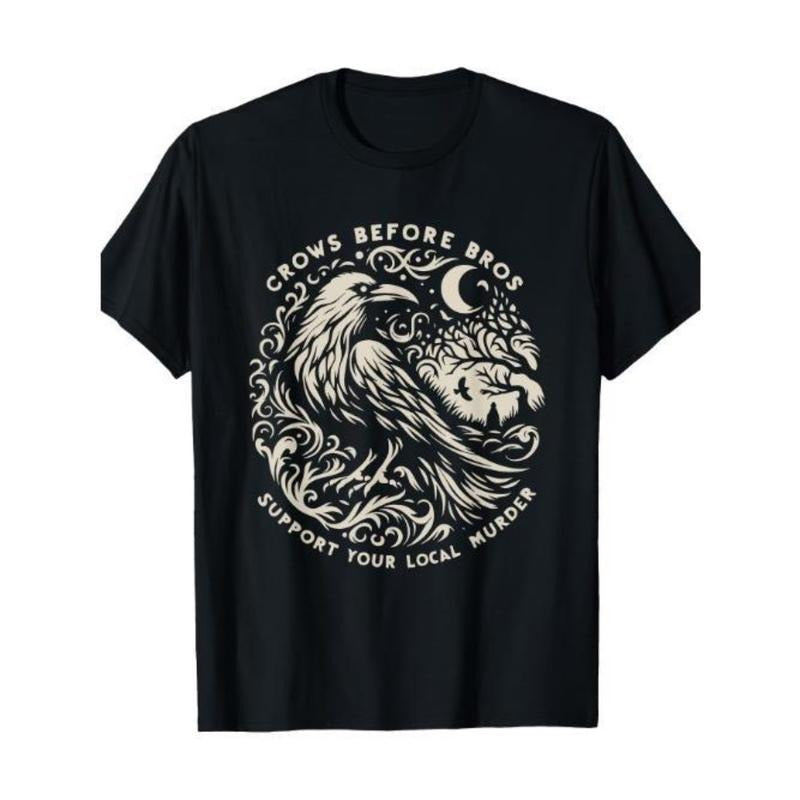 Support Your Local Murder Crows Before Bros Funny T-Shirt, Men's T-shirt Made In USA Hoodie, Sweatshirt | HypeDripTees.com