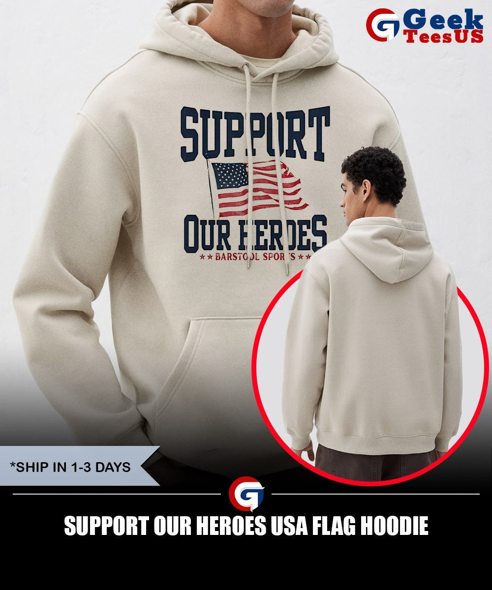 Support our Heroes USA flag shirt