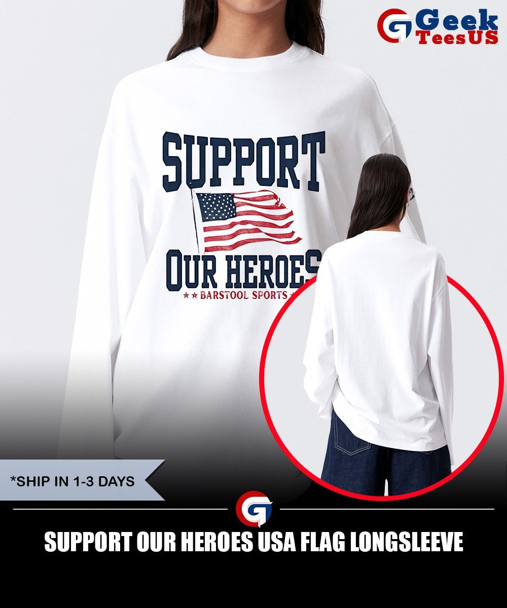 Support our Heroes USA flag shirt
