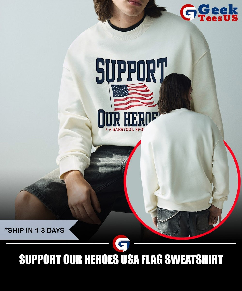 Support our Heroes USA flag shirt