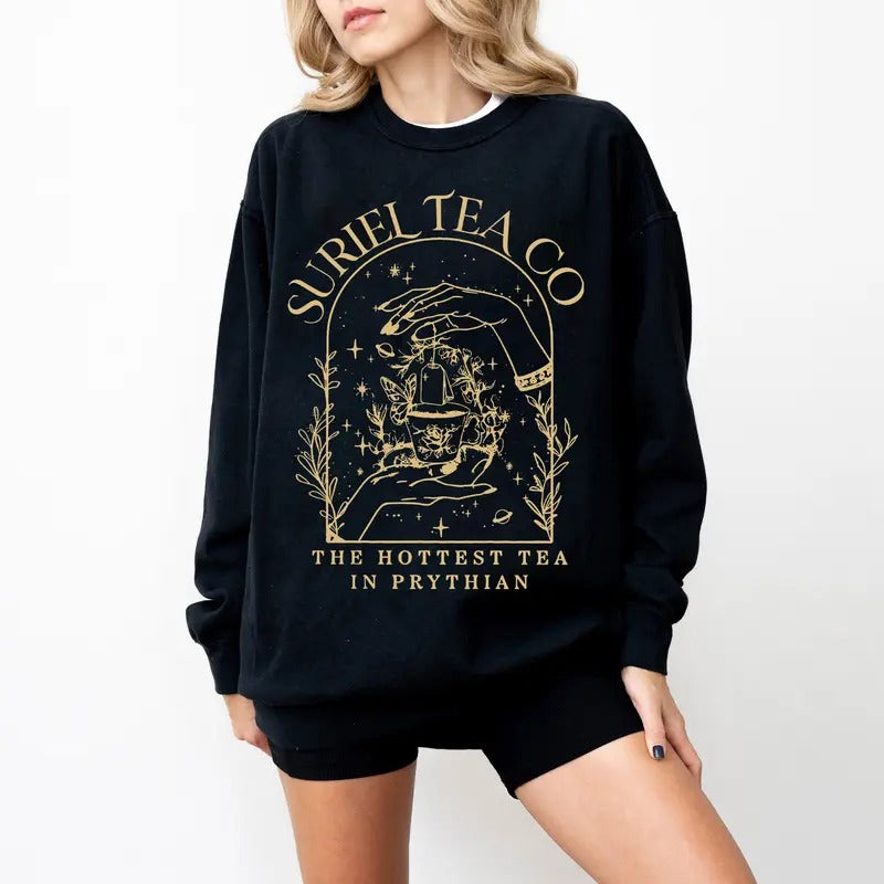 Suriel Tea Co Sweatshirt, ACOTAR Sweatshirt, A Court Of Thorns And Roses Shirt, The Night Court Gift, Bookish Tee, Reader...