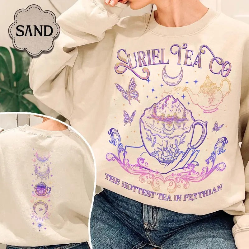 Suriel Tea Co Sweatshirt, Acotar Bookish Shirt, A Court Of Thorns And Roses Shirt, Suriel Tea Shirt, Collar Womenswear Hoodie