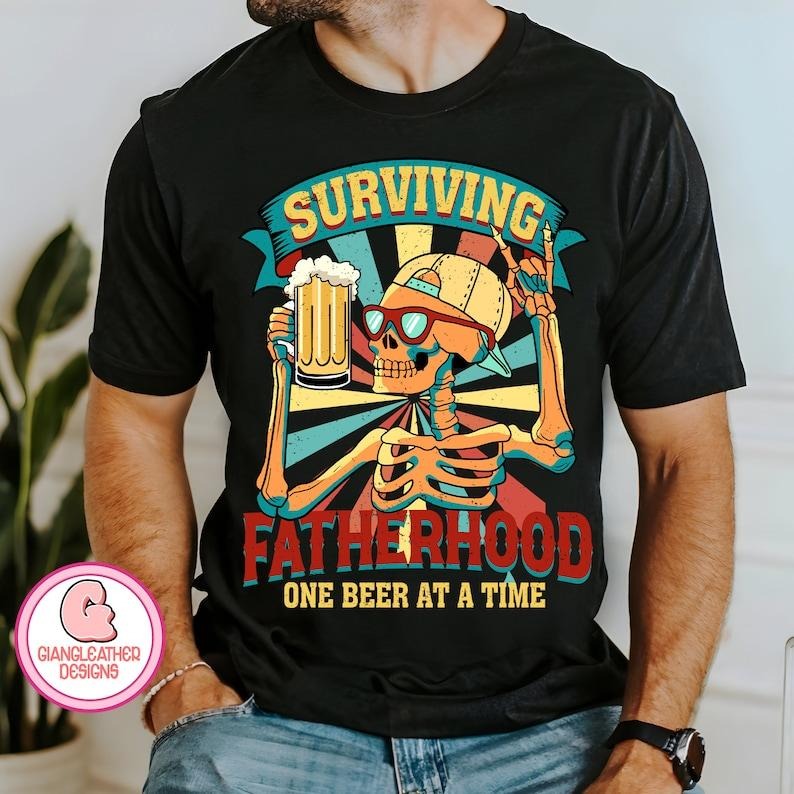 Surviving fatherhood one beer at a time  shirt Hoodie, Sweatshirt | HypeDripTees.com