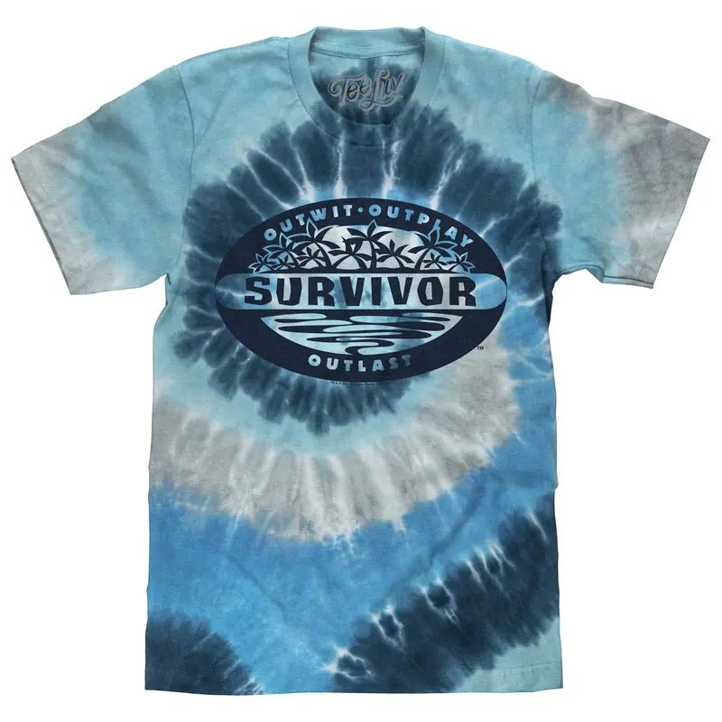 Survivor Logo Outwit Outplay Outlast Tie Dye T-Shirt - Moonbeam Tie Dye Hoodie, Sweatshirt | HypeDripTees.com