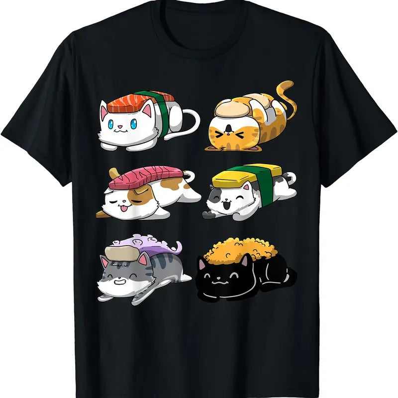 Sushi Cats Sushi Lover Cat Lover Kawaii Anime Neko TShirt Hoodie, Sweatshirt | HypeDripTees.com
