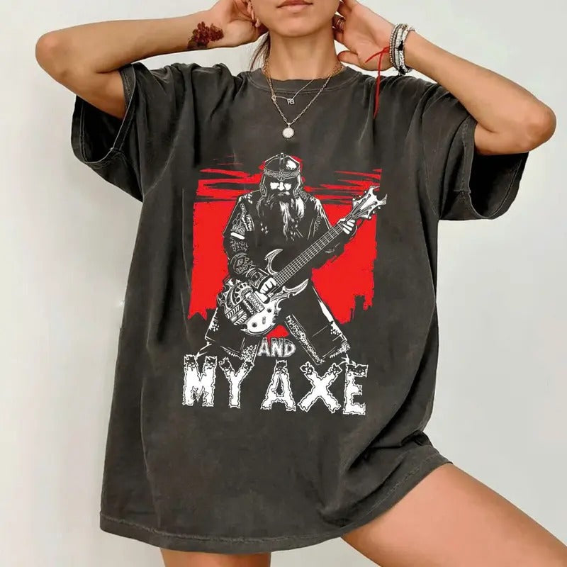 My Axe T-shirt/Sweatshirt - 100% Cotton Classic Fit 1x1 Ribbed Cuffs with Spandex Eco-Friendly Low-Impact Dyes merch boys...