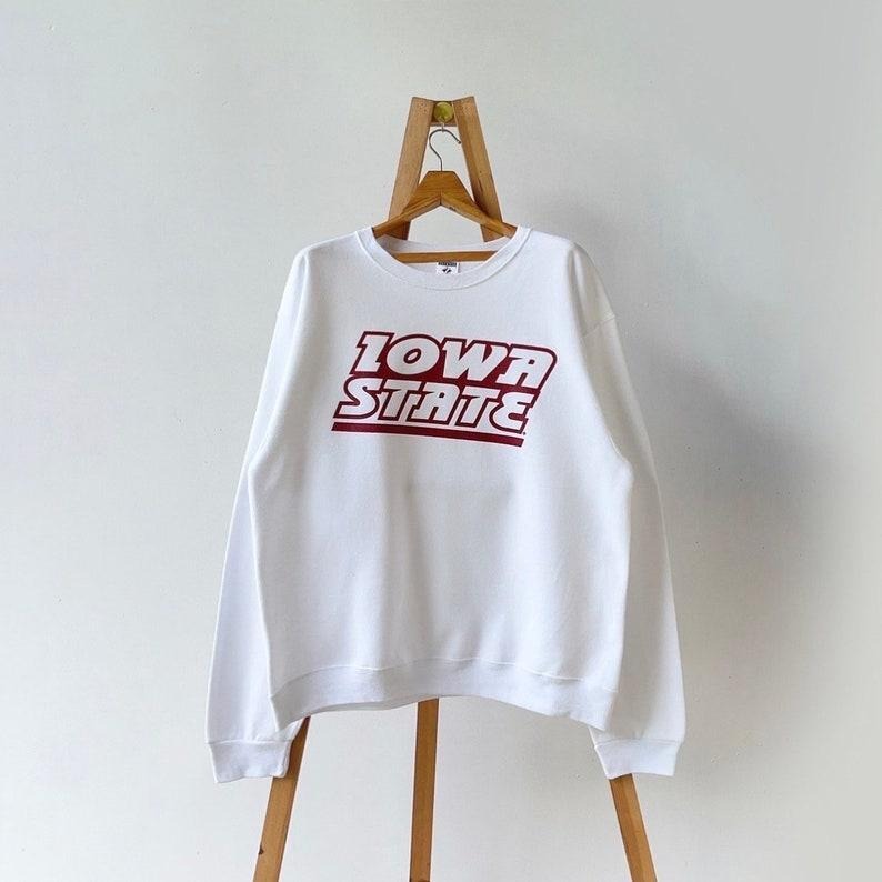 Sweatshirt Vintage IOWA State University - 100% Cotton - Available in Multiple Sizes - Pullover Menswear Hoodie T-Shirts