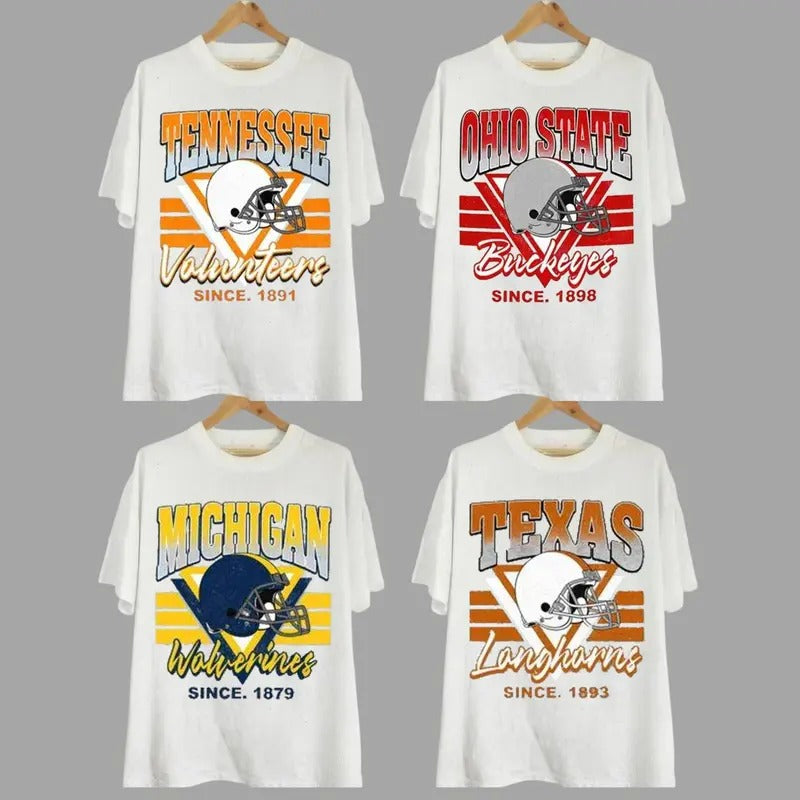 Vintage NCAA T-shirt/ Sweatshirt, Vintage Tennessee Shirt, Ohio Shirt, Michigan Shirt, Texas Shirt Classic Cotton Hoodie