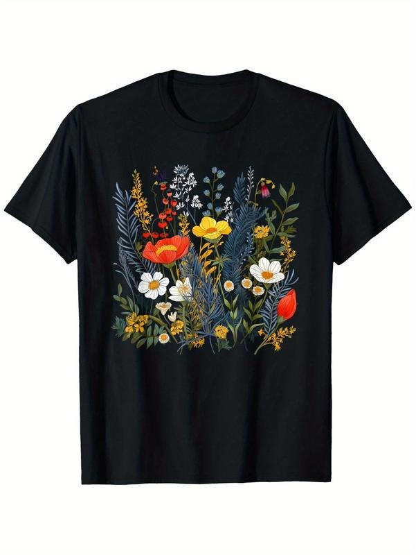 Summery Colorful Wild Flower For Flowers And Herbs Lovers T-Shirt/Sweatshirt Hoodie | HypeDripTees.com