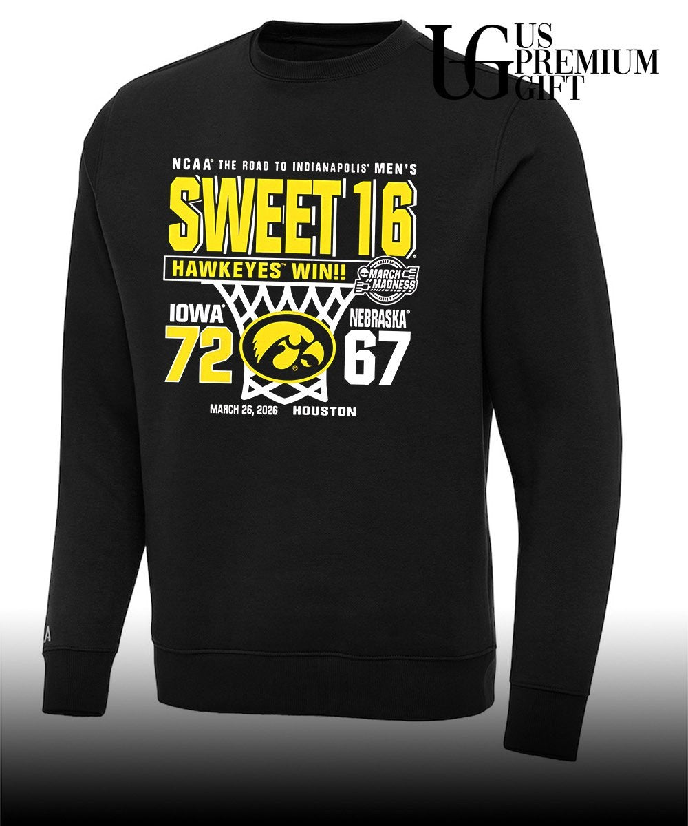 Sweet 16 Iowa Hawkeyes Win vs Nebraska Cornhuskers score 2026 Men’s Basketball shirt