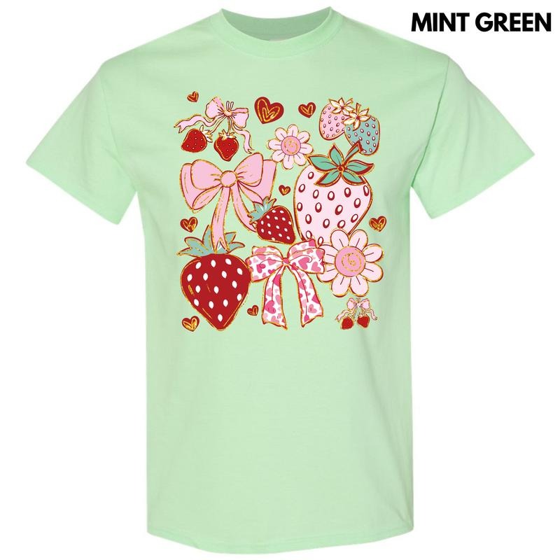 Sweet Strawberry Scene Gildan Short Sleeve T-Shirt 'NLB' Hoodie, Sweatshirt | HypeDripTees.com