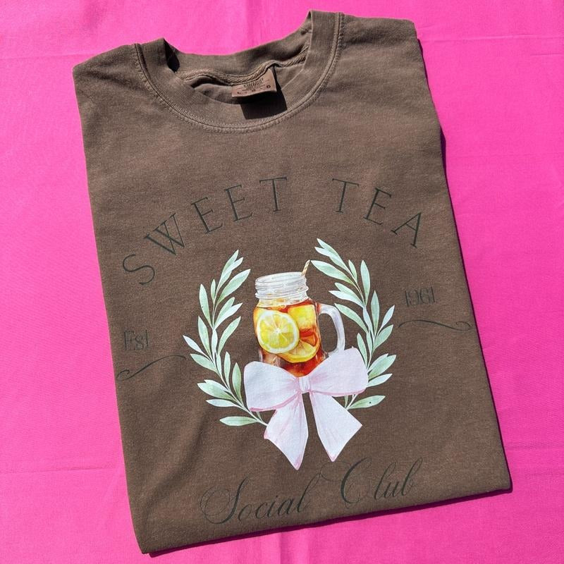 Sweet Tea Social Club Comfort Colors T-Shirt Hoodie, Sweatshirt | HypeDripTees.com