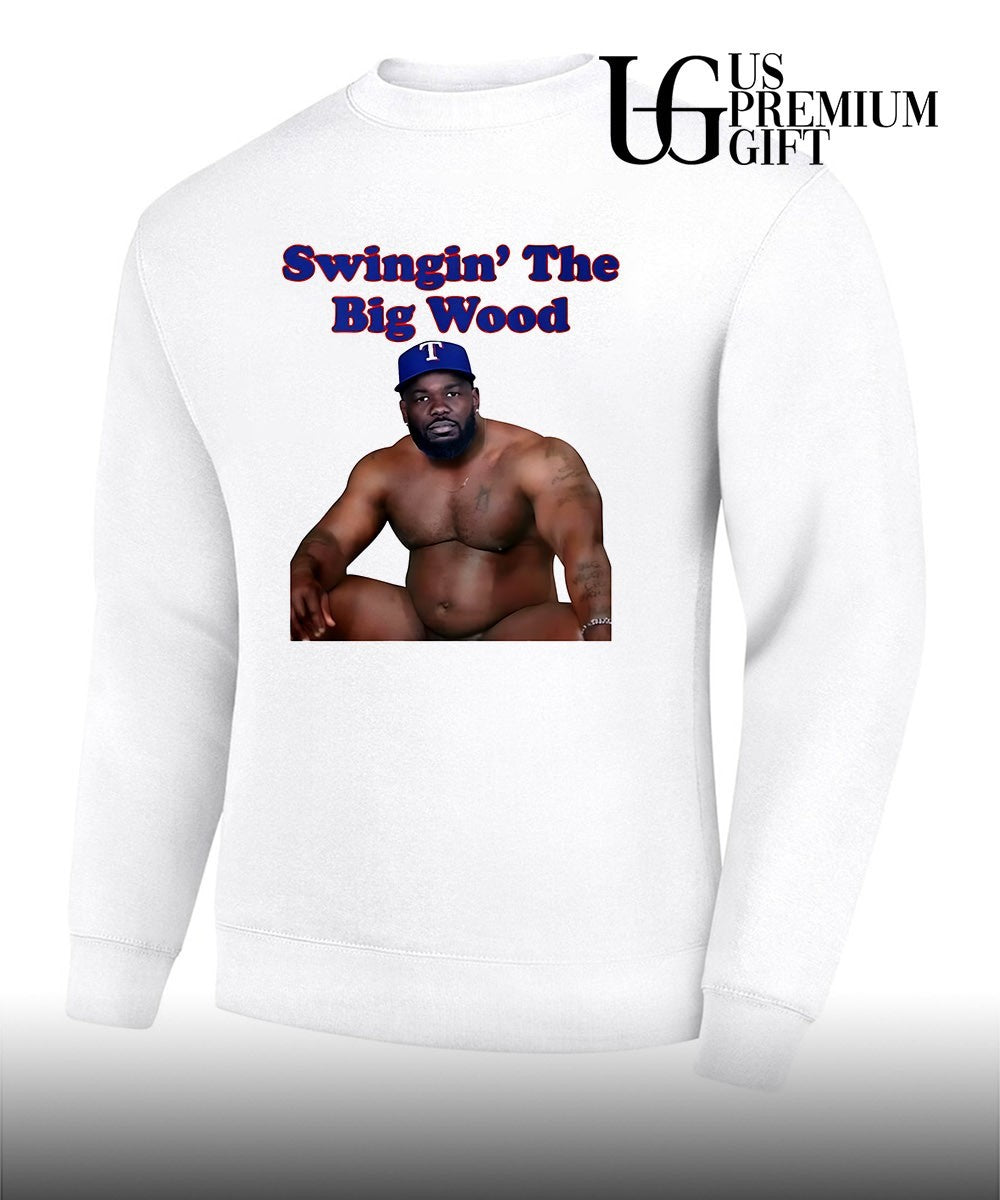 Swingin The Big Wood Texas Rangers shirt