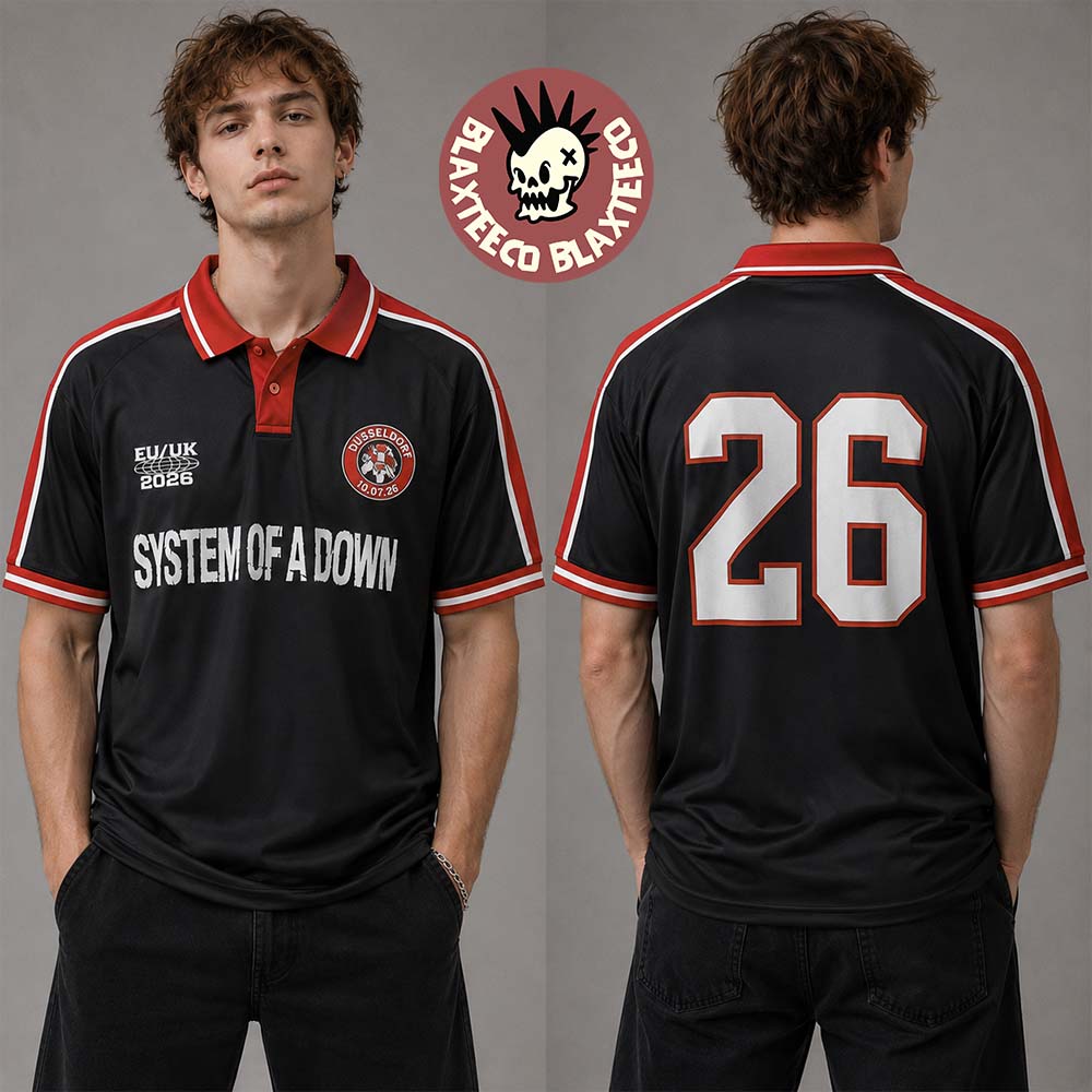 System Of A Down SOAD Dusseldorf Germany 2026 Exclusive Merch Polo Jersey At Open Air 10 July 2026 Football Jersey