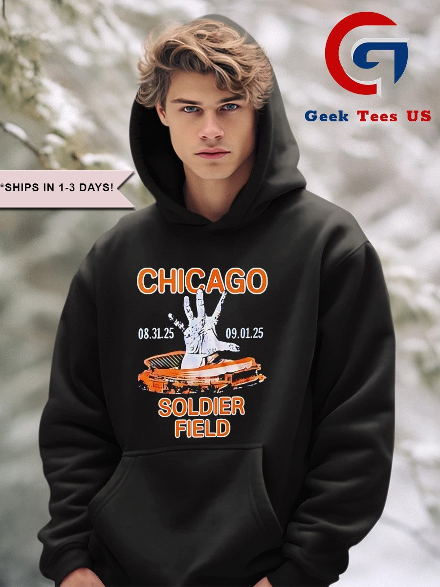 System of a Down 2025 Soldier Field Chicago Stadium hand shirt