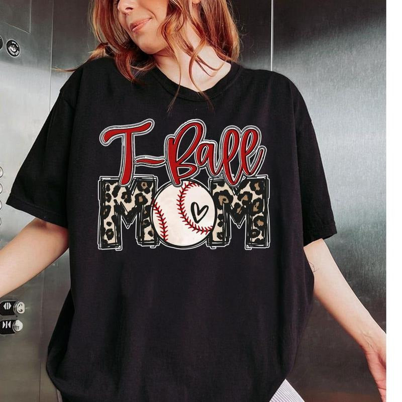 T-Ball Mom Shirt, Teeball Mom , Tee Ball Leopard  T-shirt Hoodie, Sweatshirt | HypeDripTees.com