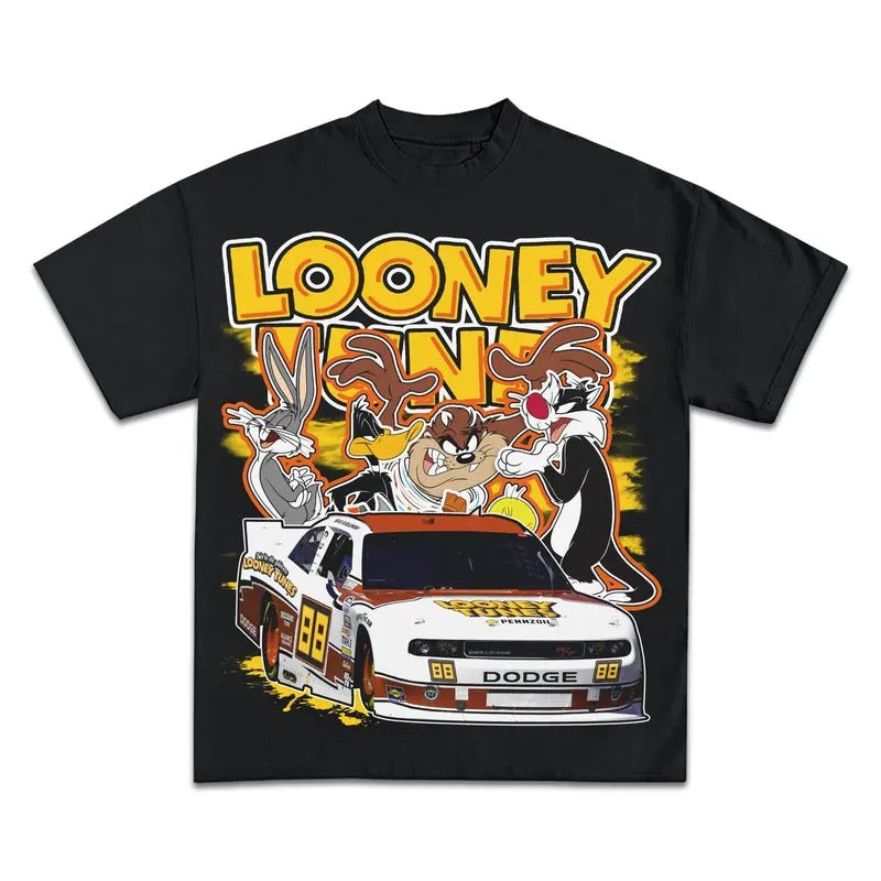 T*NES RACING GRAPHIC T-SHIRT Bootleg Vintage 90s Style Casual Classic clothing Cotton Fabric Menswear Top Hoodie, Sweatshirt