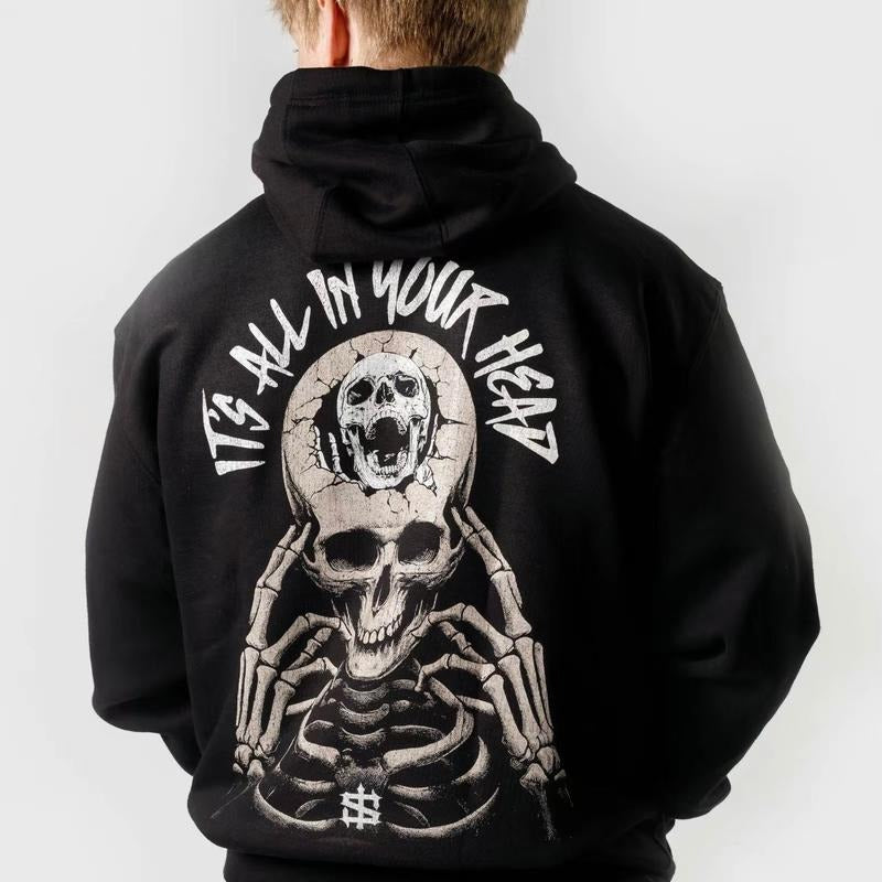 Men's All in Your Head Hoodie/T-Shirt - Cotton Fleece Pullover Sweatshirt | HypeDripTees.com
