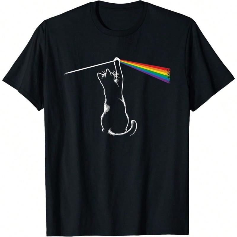 T-Shirt For Men Men's Graphic T-Shirt Funny Cat Rock Music Gift Men Kids  Funny Cat T-Shirt Hoodie, Sweatshirt