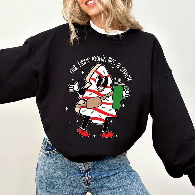 Out Here Lookin Like A Snack Christmas Hoodie/Sweatshirt/T-Shirt, For Men and Women