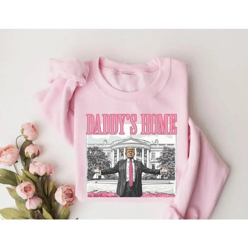Daddy's Home Sweatshirt/T-Shirt, Sweatshirt, Hoodie Classic Cotton | HypeDripTees.com
